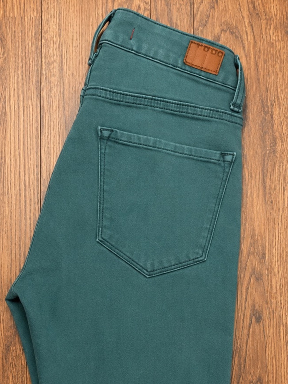 BDG TEAL GREEN STRAIGHT LEG JEANS | STRETCH DENIM | SKINNY FIT PANTS | SIZE 24 - Picture 5 of 8